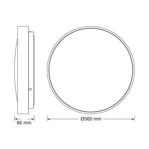 OSRAM LED plafonjera 60W 4000K IP20 bela EL433 - Img 3