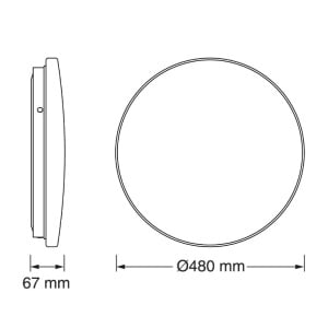 OSRAM LED plafonjera sa senzorom 36W 6500K IP44 EL317 - Img 3
