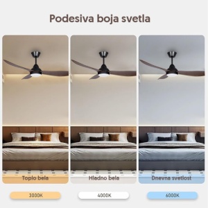 PROSTO plafonski ventilator sa LED svetlom 132cm - Img 4