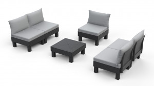 Baštenski set Cantara elements 5 seater, grafit - Img 2