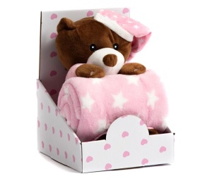 BBO SET IGRACKA + CEBENCE SLEEPING BEAR (B200003) - PINK - Img 1