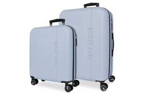 PEPE JEANS MONTANA set kofera 2/1 - sky blue
