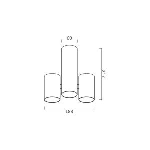 Plafonska lampa AFS103-2C BK - Img 2