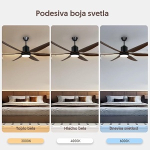 PROSTO plafonski ventilator sa LED svetlom 167cm - Img 3