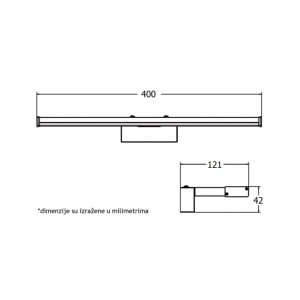 Zidna LED lampa 8W EL169 - Img 4