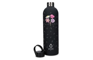 ENSO FULL OF FLOWERS dečiji termos 750 ml - crna - Img 3