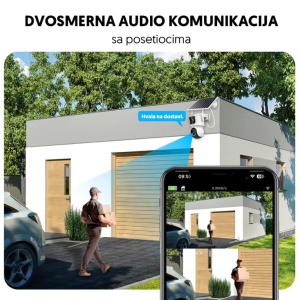 IP Wi-Fi solarna kamera sa dva objektiva, AOV 4MP EL474 - Img 4