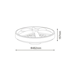 LED plafonjera sa ventilatorom EL-YL-FAN-G001 EL75 - Img 2