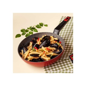 NAVA NV10-144-060 WOK 28CM TAURUS SA NELEPLJIVIM PREMAZOM CRVENI - Img 3