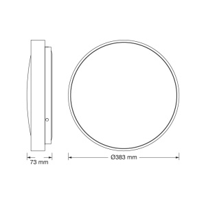 OSRAM LUXO crna LED plafonjera 24W 6500K IP20 EL109 - Img 3