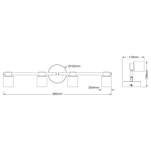 OSRAM PRIMAL bela spot lampa 4xGU10 EL353 - Img 3