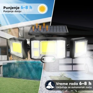 Solarni LED reflektor-lampa sa PIR senzorom - Img 3