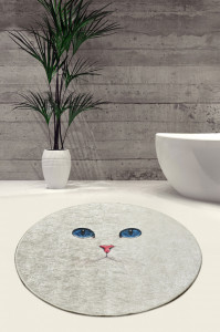 Tepih za kupatilo maca sa plavim očima
