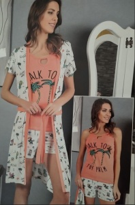 Ženska letnja pidžama sa ogrtačem PALM Sexen 5003 - Img 2