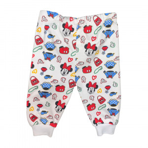 Bebi donji deo trenerke Mini 2 komada set crvena i bela 283 - Img 3