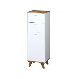KESPER KSP15992 ORMARIĆ SA 2 LADICE I 1 VRATIMA 32X28X96 CM BELI LAK - Img 1