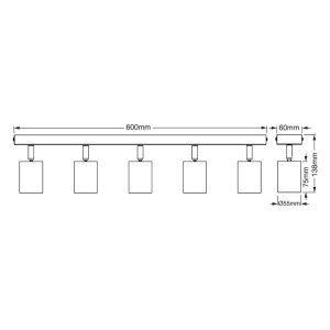 OSRAM crna spot lampa 5xGU10 EL392 - Img 3