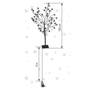 Ukrasno drvo sa LED diodama 150cm - Img 3