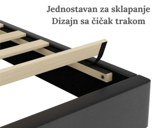 Versaj Bračni Krevet 216X164X108 cm - Sivi - Img 6