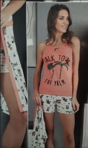 Ženska letnja pidžama sa ogrtačem PALM Sexen 5003