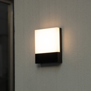 Zidna LED lampa 10W 3000K IP65 crna EL288 - Img 3