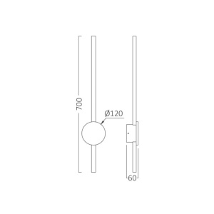 BRAYTRON crna zidna LED lampa 16W EL188 - Img 5