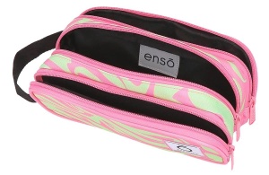 ENSO FLEUR ženski neseser sa 3 pregrade - pink - Img 4