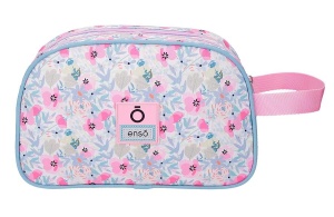 ENSO FULL OF FLOWERS dečiji neseser sa 2 pregrade - pink - Img 2