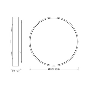 OSRAM LED plafonjera sa sen. 18W 4000K IP20 zlatna EL100 - Img 3