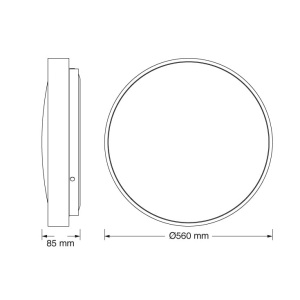 OSRAM LUXO srebrna LED plafonjera 60W 4000K IP20 EL432 - Img 3