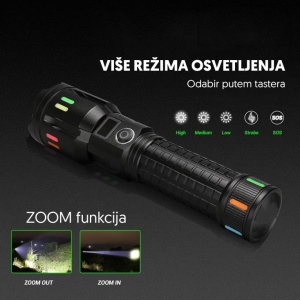 Punjiva LED baterijska lampa sa displejem EL240 - Img 3