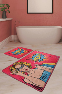 Tepih za kupatilo pop art set
