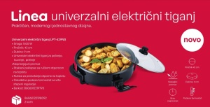 Univerzalni električni tiganj Linea LPT-429NS, 1500 W, prečnik 42 cm - Img 2