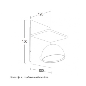 Zidna lampa 7W 3000K bela dimabilna EL370 - Img 2