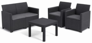 BAŠTENSKA GARNITURA MARIE 2 SEATER, GRAFIT