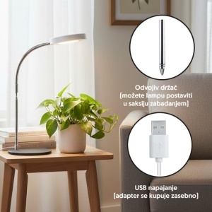 Jednostruka lampa za biljke 8W sa postoljem EL130 - Img 4