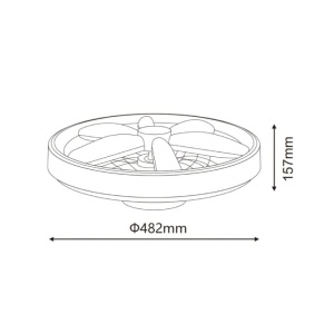 LED plafonjera sa ventilatorom EL-YL-FAN-G001/B EL76 - Img 2