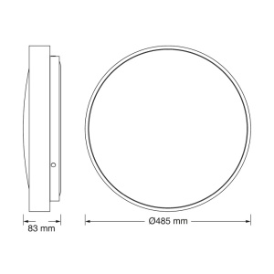 OSRAM LED plafonjera 36W 4000K IP20 crna EL330 - Img 2