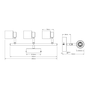 OSRAM PRIMAL bela spot lampa 3xGU10 EL335 - Img 3