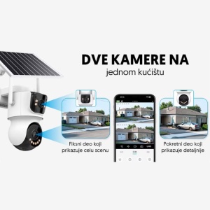 IP Wi-Fi solarna kamera sa dva objektiva, AOV 4MP EL474 - Img 2