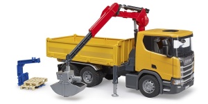 Kamion Scania R kiper sa kranom i 2 palete - Img 2