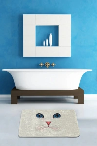 Tepih za kupatilo maca blue eyes 40x60cm