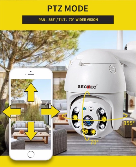 ST-393-2MDL Camera supraveghere Pan/Tilt, WIFI, 2M/1080p, stocare in cloud sau pe card, 4 LED IR + 4 x LED alb - Img 4
