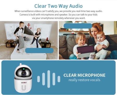 SECTEC ST-891-2M-AI Camera WIFI, 1080P, 2MP, Pan/Tilt, stocare in cloud / TF, microfon - Img 5