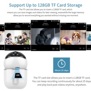 SECTEC ST-891-2M-AI Camera WIFI, 1080P, 2MP, Pan/Tilt, stocare in cloud / TF, microfon - Img 7