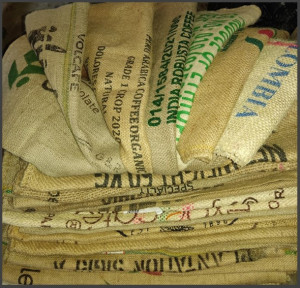 Authentic Green Coffee Sack - Set of 10 Pieces