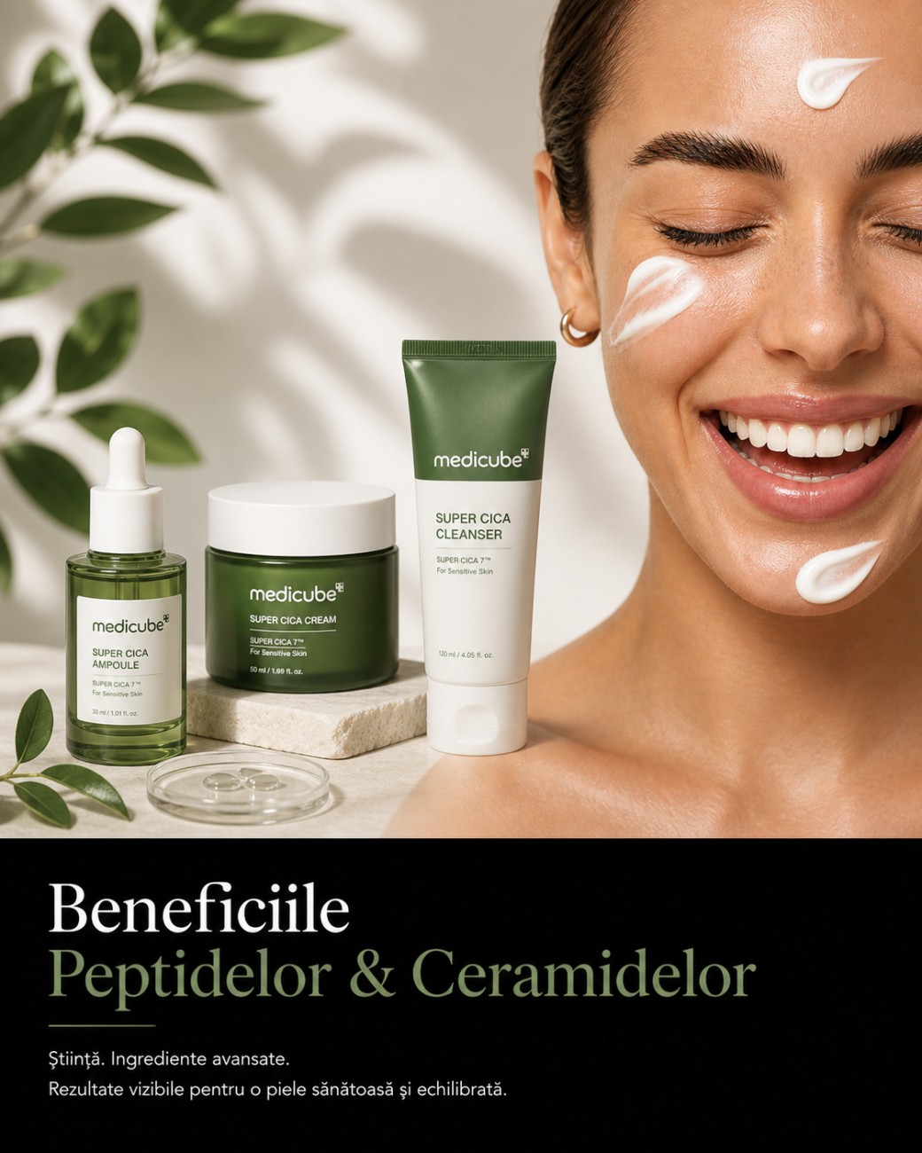 Cosmetice coreene K-beauty cu peptide si ceramide