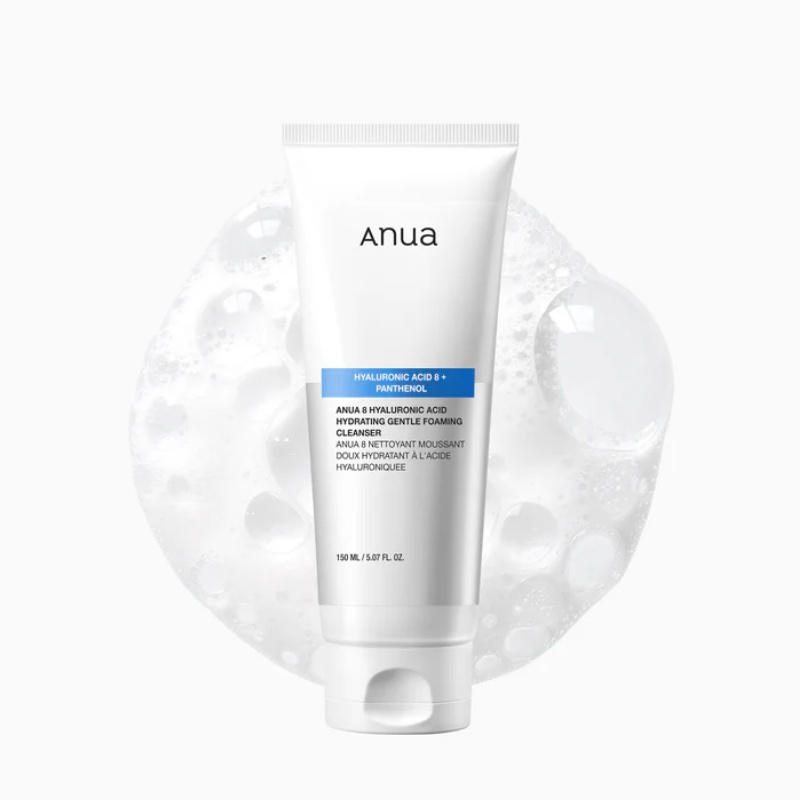 Anua - 8 Hyaluronic Acid Hydrating Gentle Foaming Cleanser - Spumă facială hidratantă cu acid hialuronic și pantenol