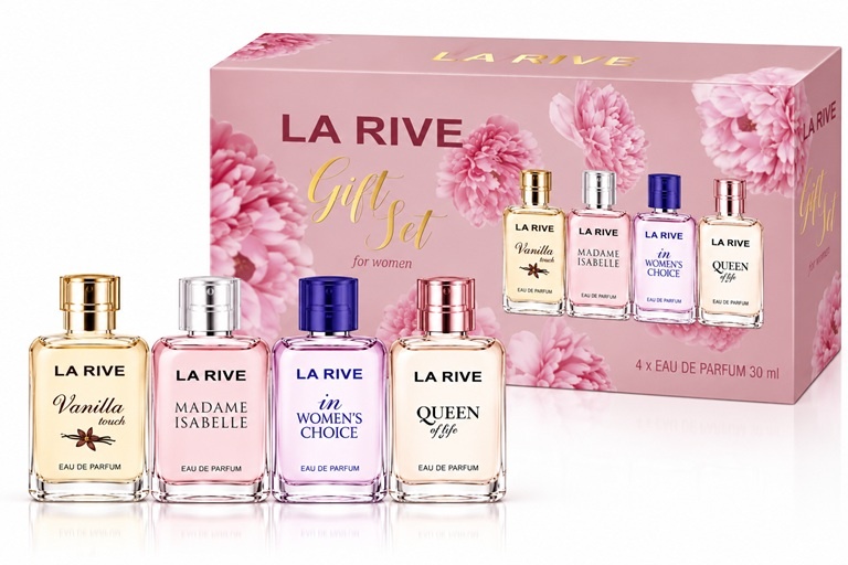 Set cadou La Rive pentru femei - 4 x 30 ml, Madame Isabelle, Her Choice, Vanilla Touch si Queen of Life