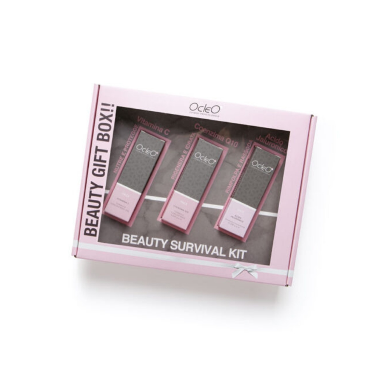 Kit Beauty Survival cu seruri concentrate de Acid Hyaluronic, Coenzima Q10 si Vitamina C